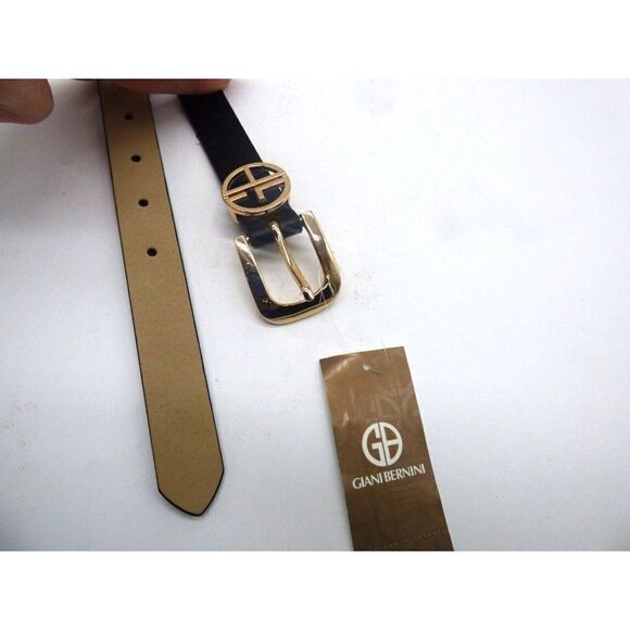 Giani Bernini Logo Keeper Belt, 1” wide, Faux-leather, Black - Picture 5 of 7